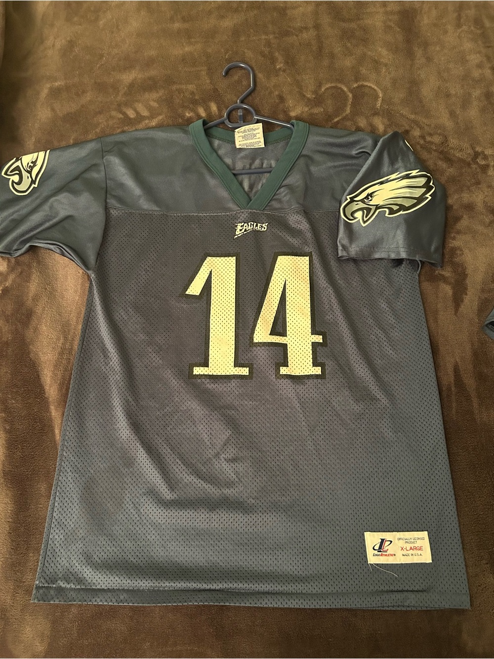 Vintage Koy Detmer Philadelphia Eagles #14 Green Jersey